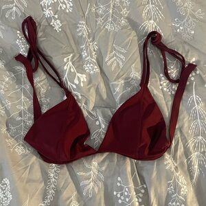 Elegant Burgundy Bikini Top